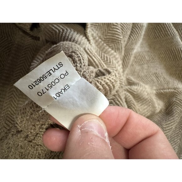 Chaps Ralph Lauren Hand Frame Sweater Men XL Fisherman Cream Cable Knit Classic - Picture 11 of 12